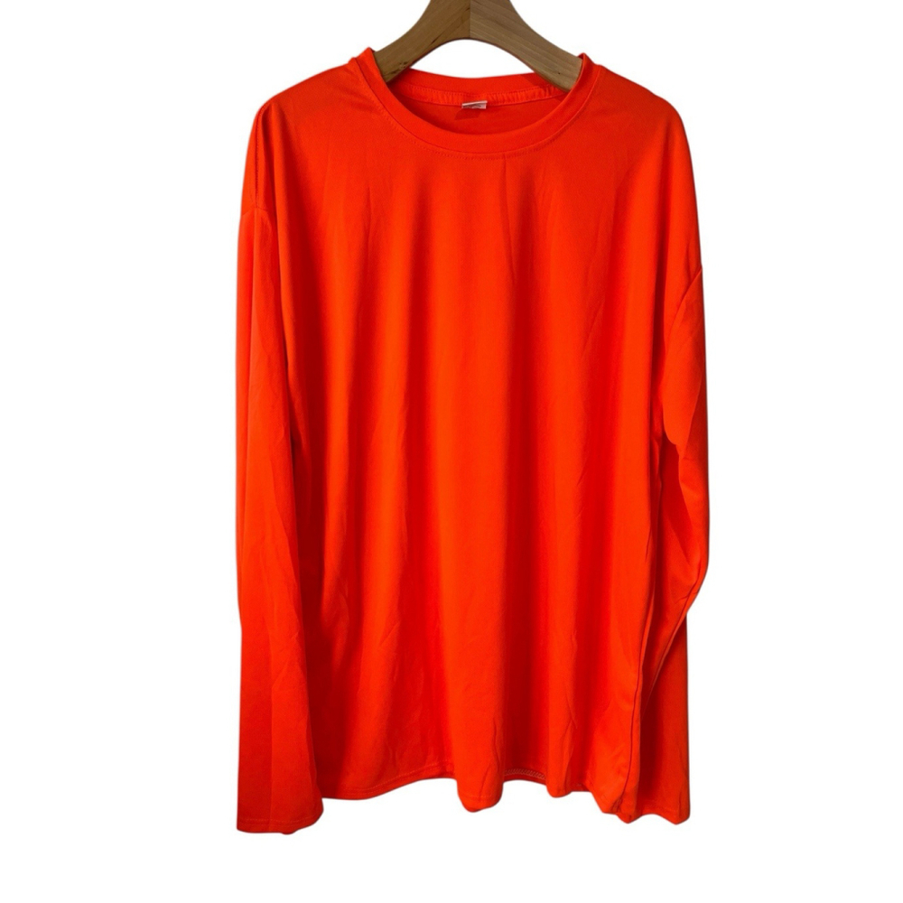 Hunter Orange Long Sleeve Activewear Shirt Mens Size 3XL NWT